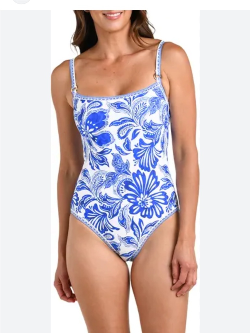 La Blanca Botanical Brocade One Piece Swimsuit, size 10, NWOT